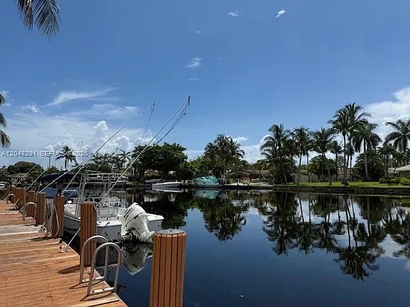 Canal and boat dock at Cypress Club, Pompano Beach
